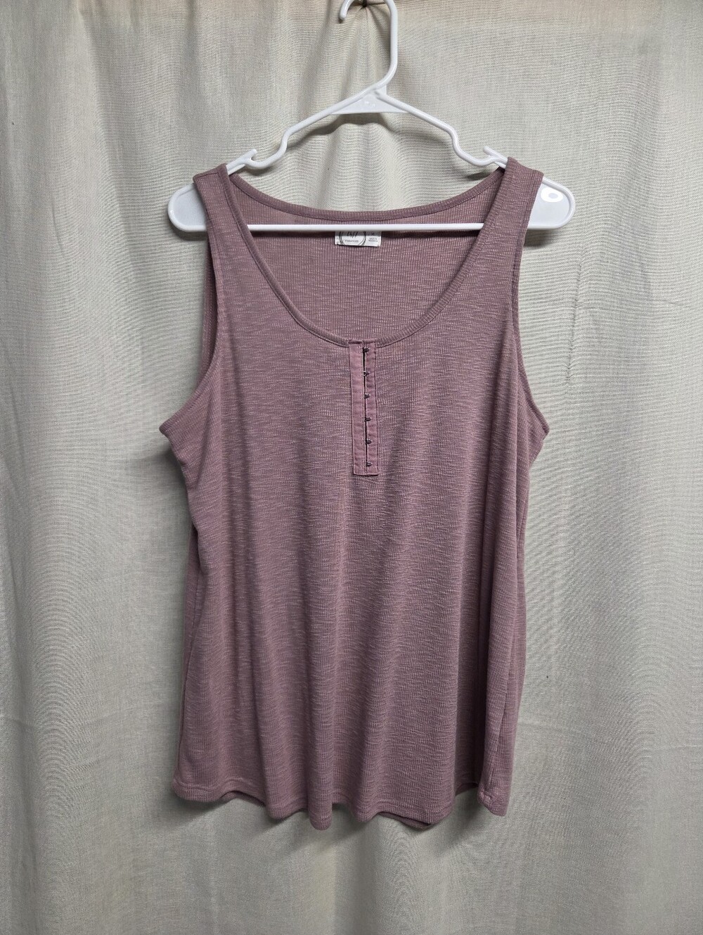 Maurices Mauve Tank Top with Button-Front Detail